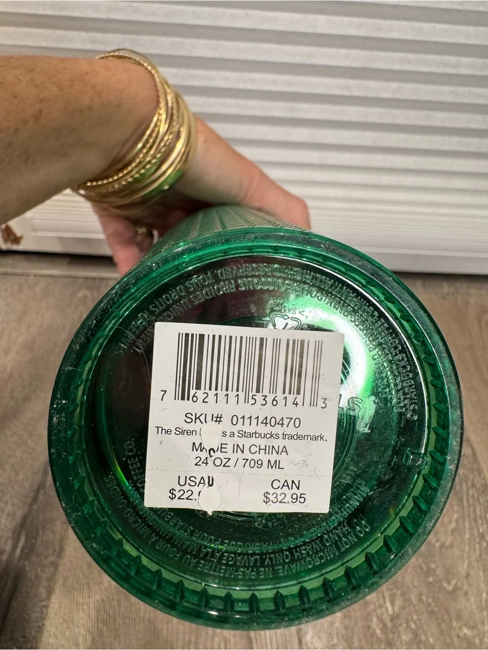 Starbucks 24 oz Watermelon Green Studded Tumbler with Pink Lid